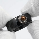 Inel din Ceramica cu Aur 14K Diamante si Perla naturala, articol 6015111, previzualizare video 1