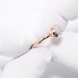 Inel din Aur Roz 14K cu Diamante, articol 1012108, previzualizare video 1