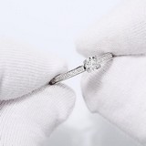 Inel din Aur Alb 14K cu Diamante, articol 1012023, previzualizare video 1