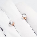 Cercei din Aur Roz 14K cu Zirconiu , articol 029486, previzualizare video 1
