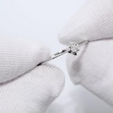 Inel de logodna din Aur Alb 14K cu Diamant, articol 1011948, previzualizare video 1