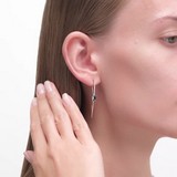Cercei din Aur Roz 14k cu Topaz si Zirconiu, articol 726944, previzualizare video 1