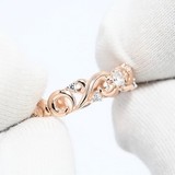 Inel din Aur Roz 14k cu Zirconiu, articol 018604, previzualizare video 1
