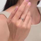 Inel din Aur Roz 14k , articol 017294, previzualizare video 2