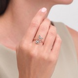 Inel din Aur Roz 14K cu Diamante ”Fluture”, articol 1012212, previzualizare video 2