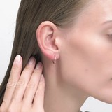 Cercei Congo din Aur Roz 14K diametrul 10mm, articol 140011, previzualizare video 2