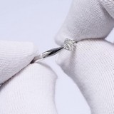 Inel din Aur Alb 14K cu Diamant, articol 1011493, previzualizare video 1