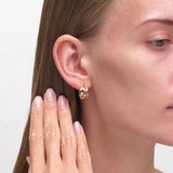 Cercei din Aur Roz 14k, articol 029107, previzualizare video 2