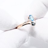 Inel din Aur Roz 14k cu Topaz, articol 716448, previzualizare video 1