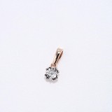 Pandantiv din Aur Roz 14K cu Diamant , articol 1030730, previzualizare video 1