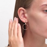 Cercei din Aur Roz 14K, articol 029324, previzualizare video 1