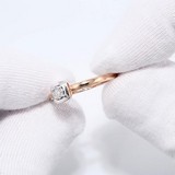Inel din Aur Combinat 14K cu Diamant, articol 1011682, previzualizare video 1