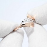 Inel din Aur Roz 14K, articol 017253, previzualizare video 1