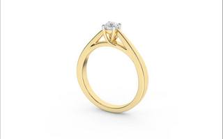 Inel de logodna din Aur Galben 14K cu Diamant 0.25Ct, articol RS1234, previzualizare video 1