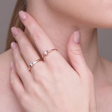 Inel de logodna din Aur 14K cu Diamant, articol 1011076, previzualizare video 2