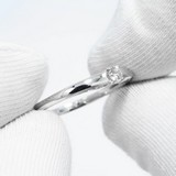 Inel din Aur Alb 14K cu Diamant, articol 1012260-3, previzualizare video 1