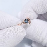 Inel din Aur Roz 14K cu Topaz London, articol 715602, previzualizare video 1