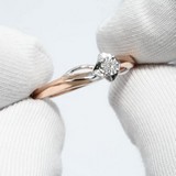 Inel din Argint Placat cu Aur cu Diamant, articol 87010042, previzualizare video 1