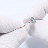 Inel din Aur Roz 14K cu Topaz si Zirconiu , articol 716126, previzualizare video 1