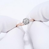 Inel din Aur Roz 14K cu Diamante, articol 1012159, previzualizare video 1