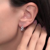 Cercei din Aur Roz 14K cu Topaz, articol 727440, previzualizare video 2