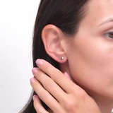 Cercei din Aur Roz 14K ''Inima'', articol 028251, previzualizare video 2