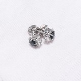 Cercei din Aur Alb 14K cu Safir si Diamante, articol 2020843, previzualizare video 1