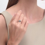 Inel din Aur Roz 14k cu Topaz si Zirconiu, articol 716597, previzualizare video 1