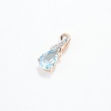 Pandantiv din Aur Roz 14K cu Topaz si Zirconiu, articol 732359, previzualizare video 1