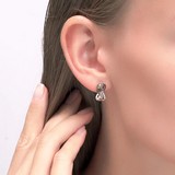 Cercei din Aur Roz 14k, articol 027286, previzualizare video 2