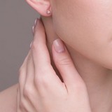 Cercei din Aur Roz 14K cu Diamante, articol 1021493, previzualizare video 2