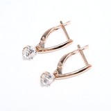 Cercei din Aur Roz 14K cu Zirconiu Swarovski, articol 81020440, previzualizare video 1