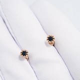 Cerce din Aur Roz 14K cu Safir , articol 2020380, previzualizare video 1