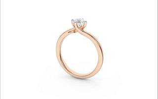 Inel de logodna din Aur Alb 14K cu Diamant 0.33Ct, articol RS1320, previzualizare video 1