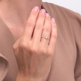 Inel din Aur Roz 14k cu Corund si Zirconiu, articol 017520, previzualizare video 1