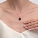 Pandantiv din Aur Roz 14k cu Spinel, articol 036101, previzualizare video 2