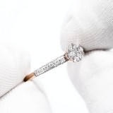 Inel din Aur Roz 14K cu Diamante , articol 1012201, previzualizare video 1