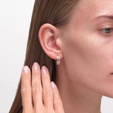 Cercei din Aur Roz 14k, articol 027394, previzualizare video 2