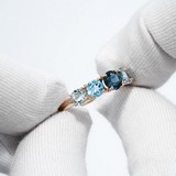 Inel din Aur Roz 14K cu Topaz, articol 715968, previzualizare video 1