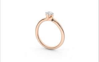 Inel de logodna din Aur Roz 14K cu Diamant 0.25Ct, articol RS0608, previzualizare video 1