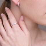 Inel din Aur Roz 14K cu Diamante, articol 1010359, previzualizare video 2