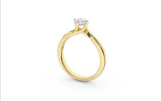 Inel de logodna din Aur Galben 14K cu Diamant 0.33Ct, articol MSD0391EG, previzualizare video 1