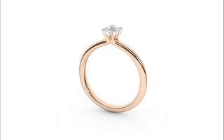 Inel de logodna din Aur Roz 14K cu Diamant 0.33Ct, articol RS0910, previzualizare video 1