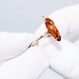 Inel din Aur Roz 14K cu Chihlimbar, articol 716455, previzualizare video 1