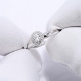 Inel de logodna din Aur Alb 14K cu Diamante, articol 1012130-3, previzualizare video 1