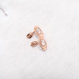 Cercei din Aur Roz 14K cu Zirconiu Swarovski, articol 81020549, previzualizare video 1