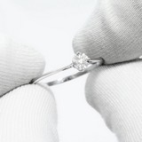 Inel de logodna din Aur Alb 14K cu Diamant, articol 1012024-3, previzualizare video 1