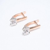 Cercei din Aur Roz 14K cu Zirconiu Swarovski, articol 81020516, previzualizare video 1