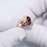 Inel din Aur Roz 14k cu Granat si Zirconiu, articol 714781, previzualizare video 1