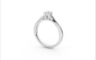 Inel de logodna din Aur Alb 14K cu Diamant 0.33Ct, articol RS1301, previzualizare video 1